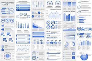 Collection infographic elements data visualization vector design