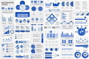 Collection infographic elements data visualization vector design