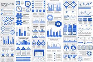 Collection infographic elements data visualization vector design