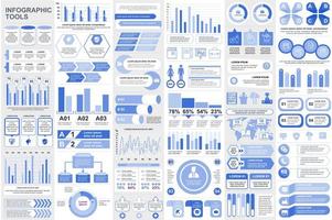 colección de elementos infográficos visualización de datos diseño vectorial vector