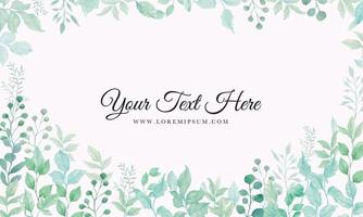 Beautiful hand drawn floral watercolor background vector