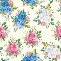 Beautiful hand drawn floral seamless pattern vector