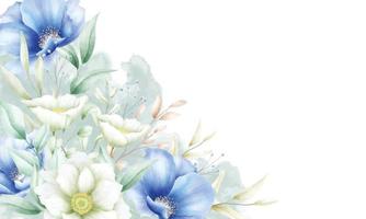 Watercolor floral background vector