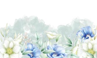 Watercolor floral background vector