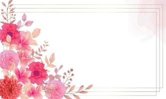 Elegant watercolor floral background vector