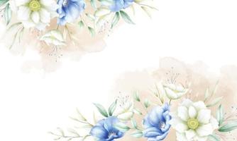Watercolor floral background vector