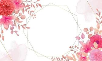 Elegant watercolor floral background vector