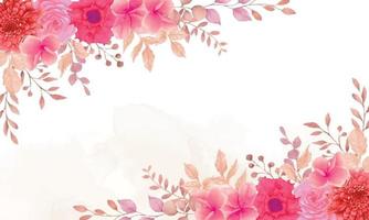 Elegant watercolor floral background vector
