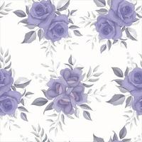 Beautiful floral seamless pattern with purple flowers vector