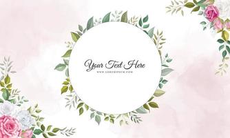 Beautiful hand drawn flower background vector