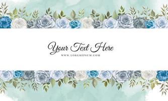 Plantilla de tarjeta de invitación de boda floral de lujo y elegante vector