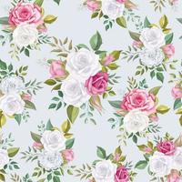 Beautiful floral seamless pattern with roses vector