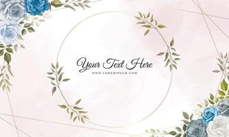 Beautiful floral frame background with soft nature vector