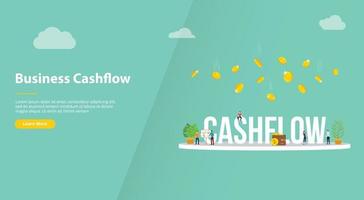 business cashflow concept for website template banner vector