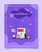 system integration concept for template of banners vector