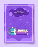 health orthodontist concept people doctor dentist nurse vector