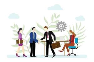 business service concept with people work and make deals