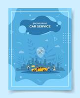 engineering car service concept for template of banners