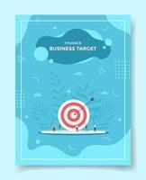 finance business target people around arrow target board archery vector