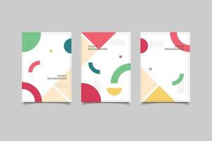 mosaic flat geometric business cover collection vector