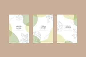 collection set  of abstract cover hand drawn vector