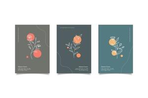 collection set  of abstract cover hand drawn vector