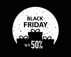 Black Friday With Gift Box Template vector