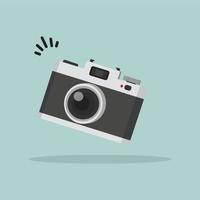 retro camera with copy space vector