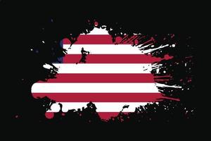 bandera de liberia con diseño de efecto grunge vector