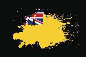 Niue Flag With Grunge Effect Design vector