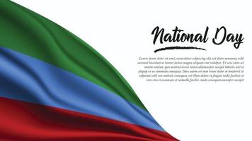 banner del día nacional con fondo de bandera de dagestan vector