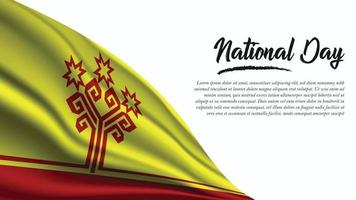 National Day Banner with Chuvashia Flag background vector