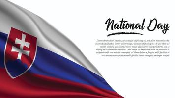 Bandera del día nacional con fondo de bandera de Eslovaquia vector