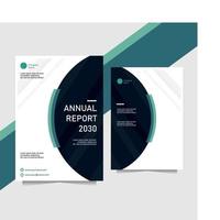 annual report cover with modern style vector