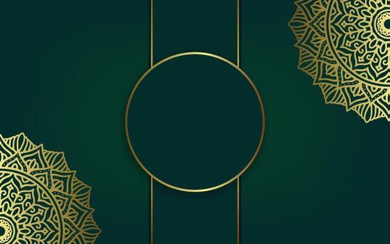 Luxury gold mandala ornate background for wedding invitation vector