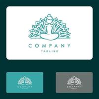 Lotus, yoga, spa y wellnes logo set vector icono diseños de ilustración