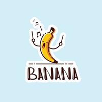 Colorful Banana Logo and Mascot vector