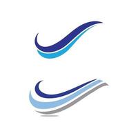 Water wave icon vector illustration design logo