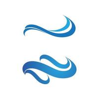 Water wave icon vector illustration design logo