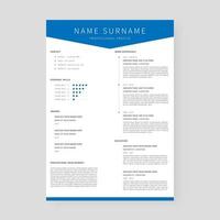 Resume template. Professional resume template design. vector