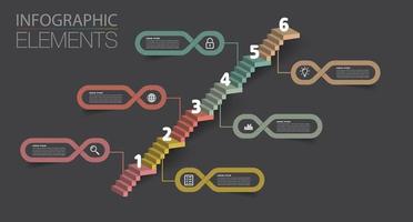 step up of business successful concept. stair infographic vector