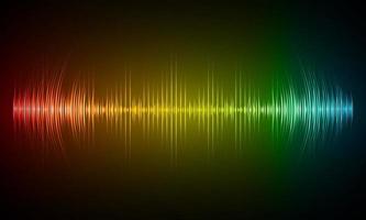 Sound waves oscillating dark light vector