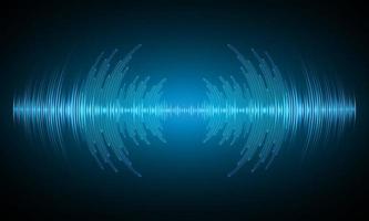 Sound waves oscillating dark light vector