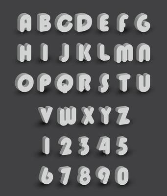 ABC 3D character number