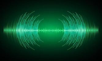 Sound waves oscillating dark light vector