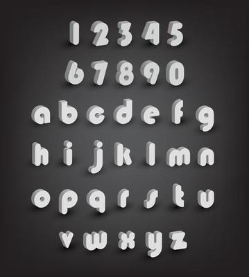 ABC 3D character number