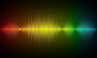 Sound waves oscillating dark light vector