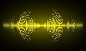 Sound waves oscillating dark light vector