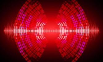 Sound waves oscillating dark light vector