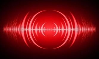 Sound waves oscillating dark light vector